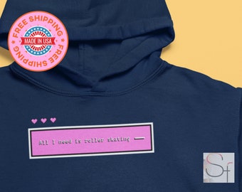 Felpa con cappuccio da pattinaggio a rotelle - Felpa in stile Vaporwave Y2K