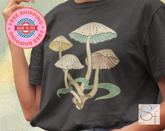 Maglietta Mushroom Comfort Colors / Maglietta Cottagecore Kawaii Fungi