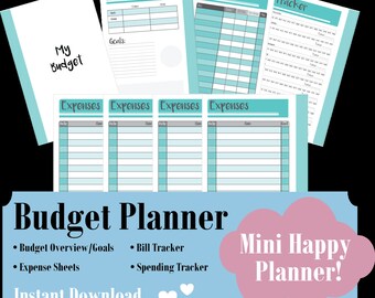 Mini Happy Planner Budget Printable, Monthly Personal Budget, Happy ...