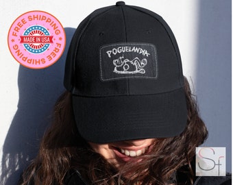 Poguelandia Dad Hat | Outer Banks Style Cap with Vegan Leather Patch
