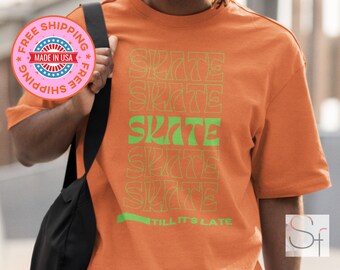Maglietta Skate Till It's Late - Stile Cyberpunk Grunge Y2K