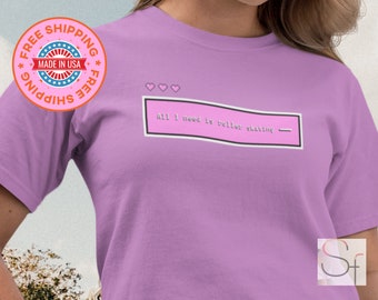 Maglietta pattinaggio a rotelle – Comfort Colors Y2K Vaporwave Tee