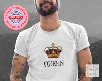 TEAM QUEEN, regalo per fidanzato, t-shirt, t-shirt, Queer, Gay, regali queer