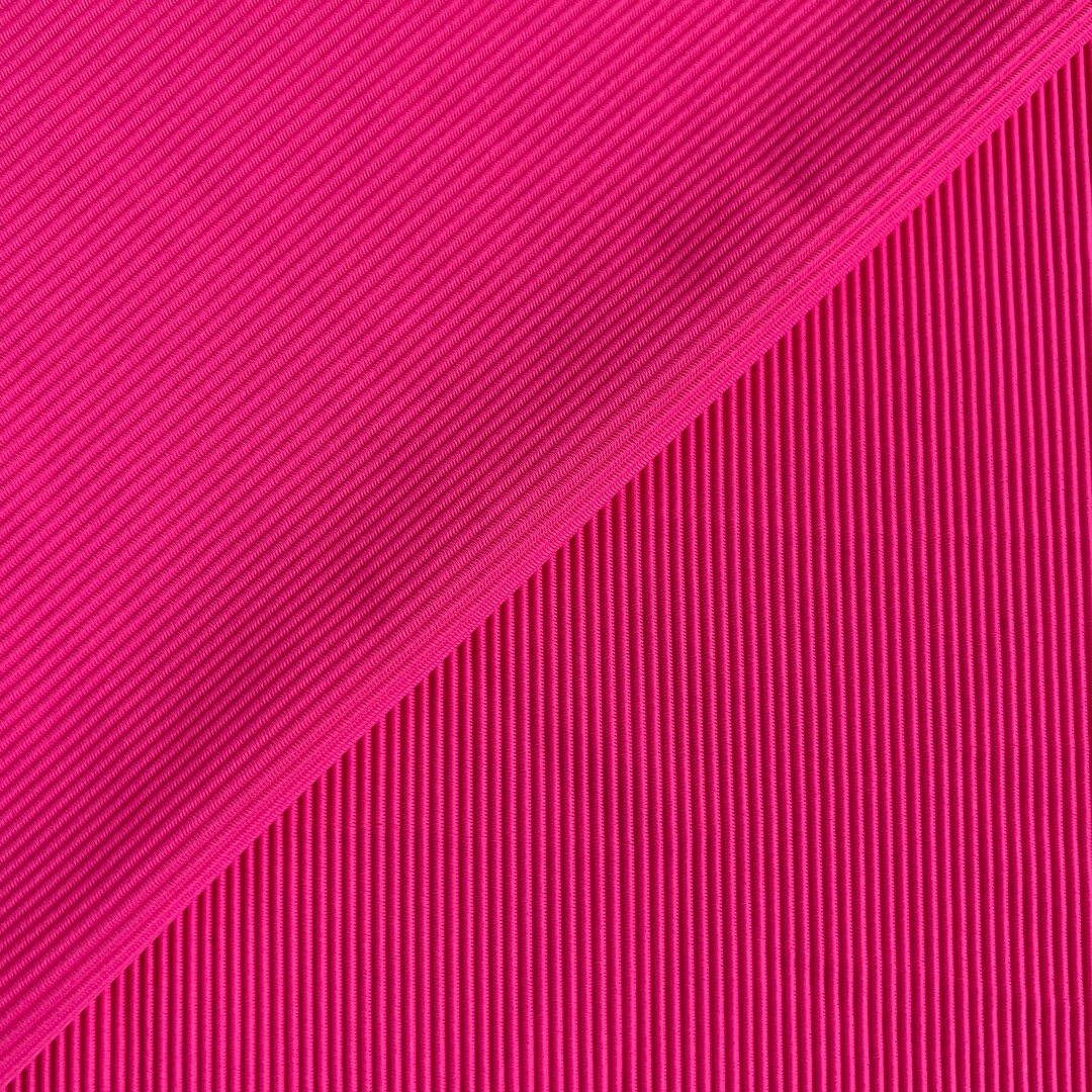 RIBBED SWIMWEAR Fabric Brilliant Fuchsia Color Textured Ribbed Swimwear