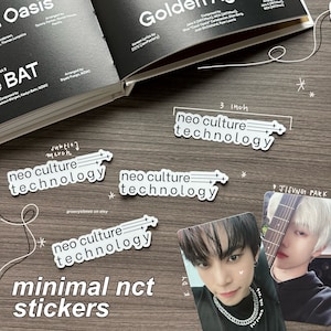 aesthetic nct stickers | nct merch, ncit sticker, nct 127, nct dream, wayv, kpop merch, kpop merchandise, nct, minimal, cute