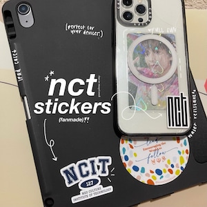 cute, general nct stickers (3 styles) | nct merch, ncit sticker, nct 127, nct dream, wayv, kpop merch, kpop merchandise, aesthetic, minimal