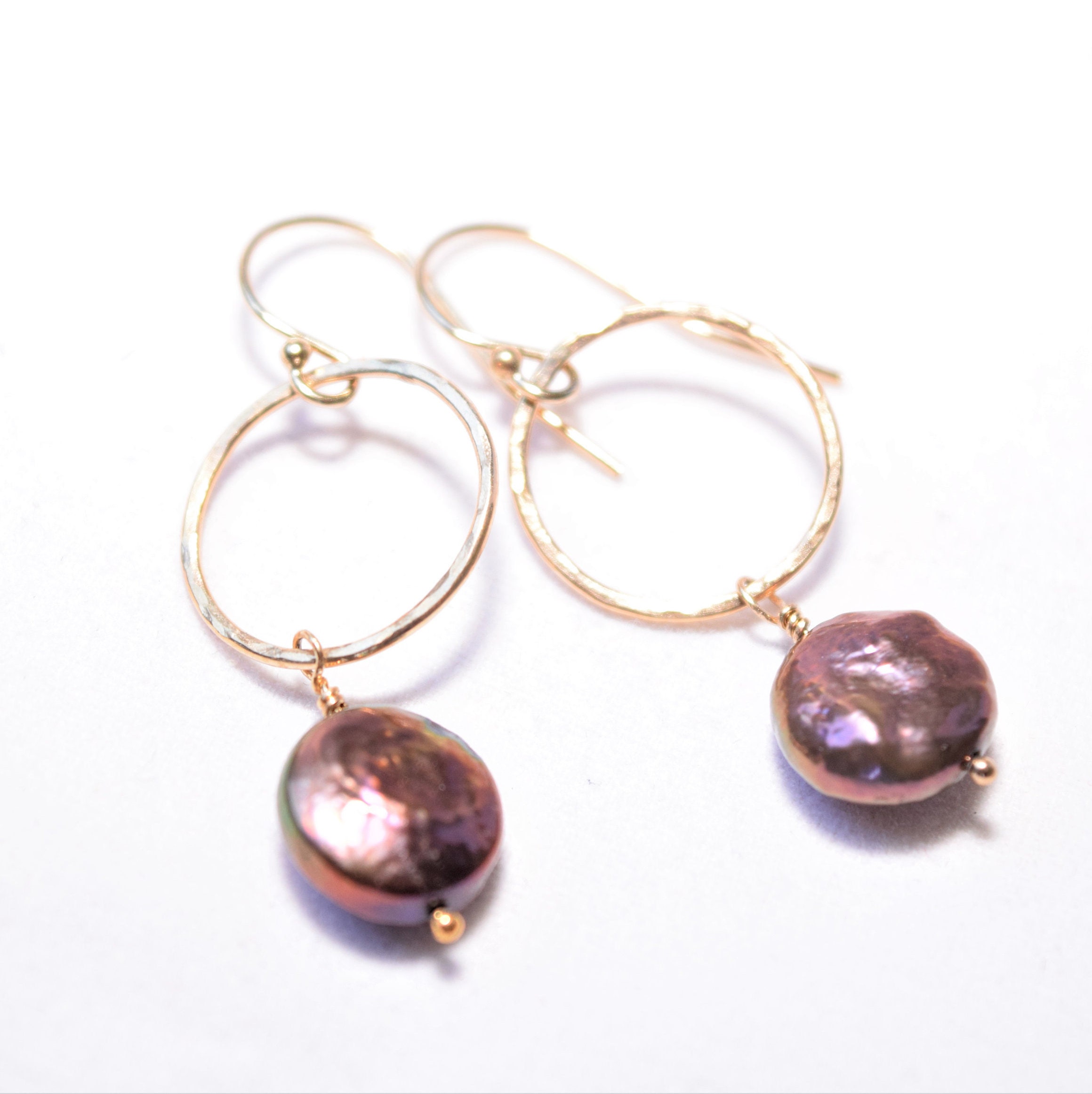 Peacock pearl shop earrings