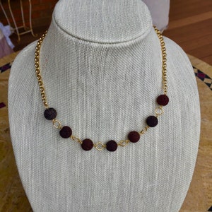 Essential Oil Diffuser Necklace, Aromatherapy Necklace, Lava Stone Diffuser Necklace, Handcrafted
