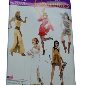 May include: A Simplicity Costumes sewing pattern envelope, model S0793, featuring illustrations of five different costume designs labeled A through E. The package displays US sizes 12-20 and includes a barcode and American flag graphic at the bottom.