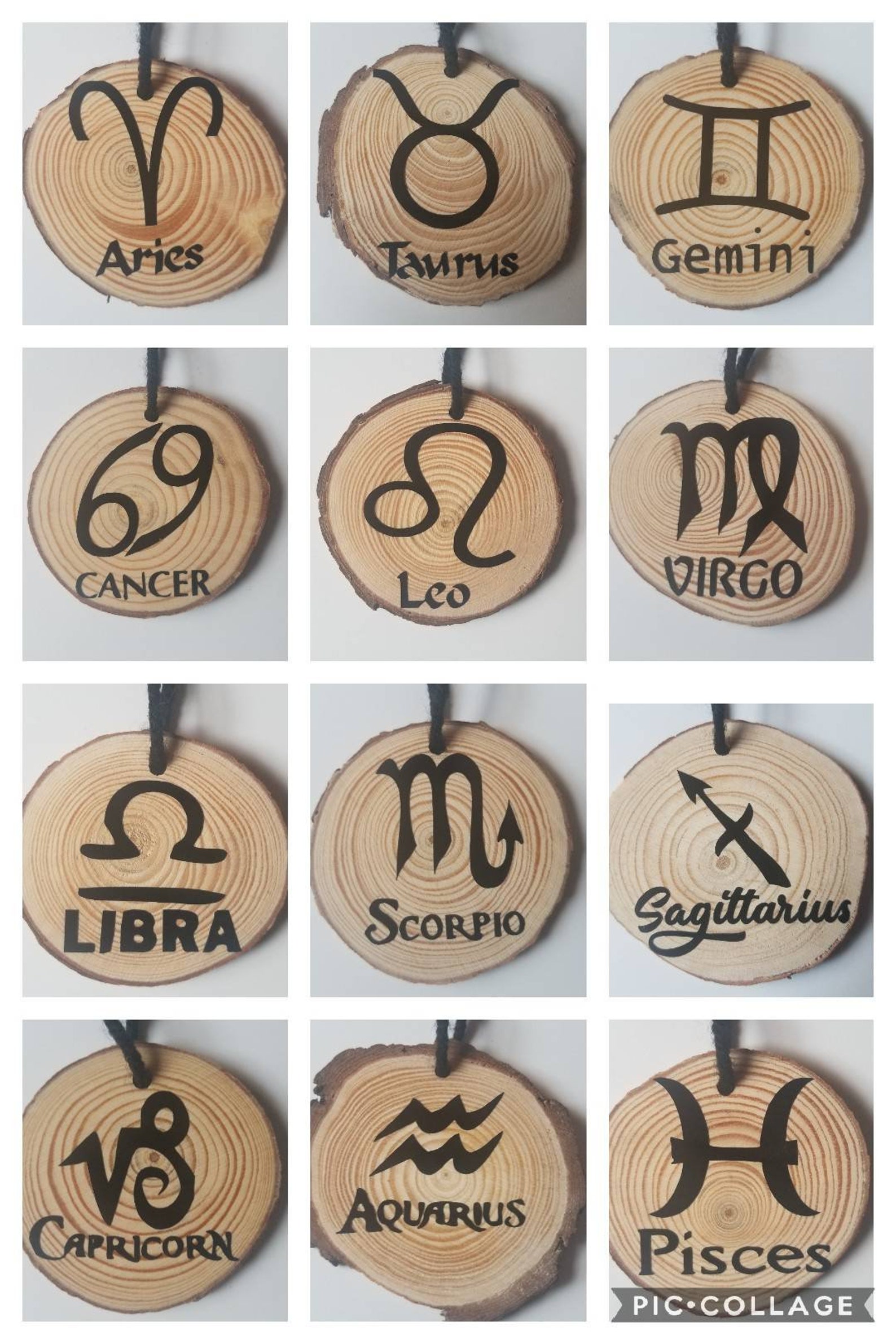 Zodiac Christmas ornaments Etsy