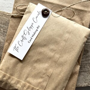 A look at how card making kits are packaged.