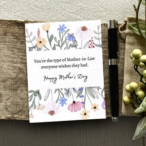 Mother in Law Card | Mother's Day and Birthday Gift | Heartfelt Sentimental Note