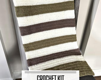 Kit de couverture bébé au crochet, modèle de couverture facile à débuter