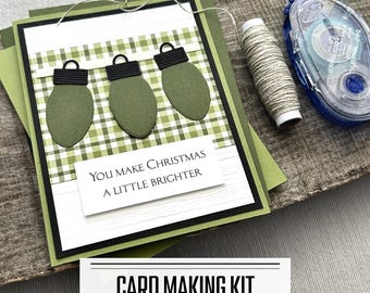 Christmas Card Making Kit, 12 Handmade Holiday Cards