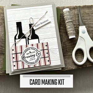 Christmas Card Making Kit, 12 Handmade Holiday Cards