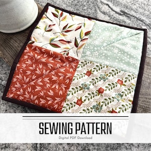 Sewing Pattern for a Quilted Pot Holder | Fabric Trivet for Kitchen | Digital PDF Download