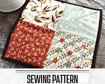 Sewing Pattern for a Quilted Pot Holder | Fabric Trivet for Kitchen | Digital PDF Download