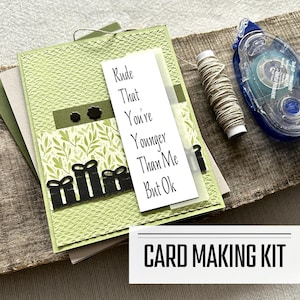 Kit de cartes de voeux Snarky | Kit de fabrication de cartes pour cartes sarcastiques | Kit de cartes de voeux à faire soi-même