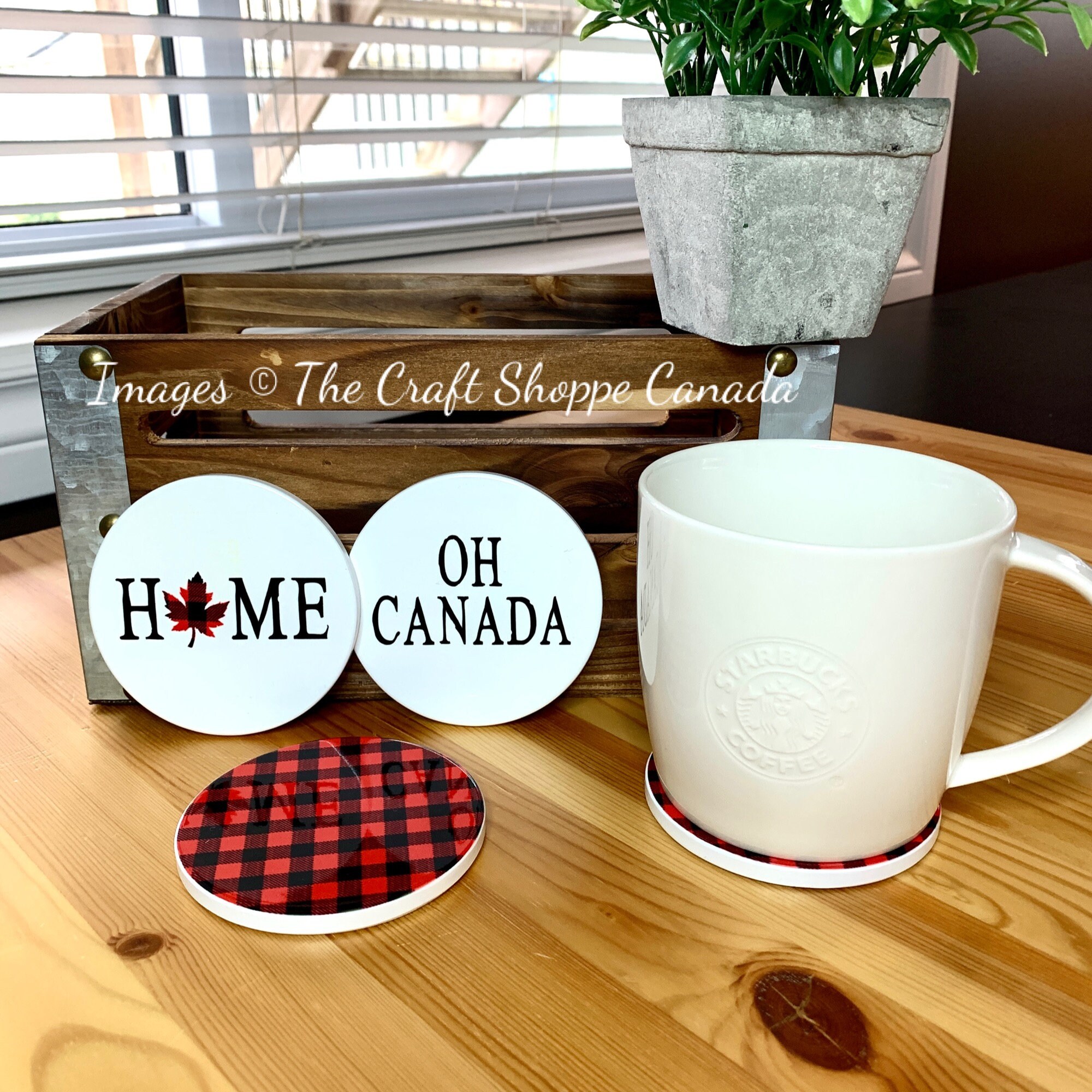 Canadian Coaster Set // Canada Coasters // Ceramic Coaster Set Etsy