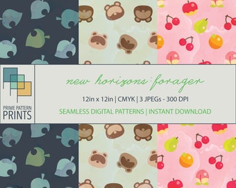 ACNH Pattern, Nook Pattern, New Horizons Pattern, Animal Crossing, Seamless Pattern, Repeat Pattern, Digital Paper, Digital Download