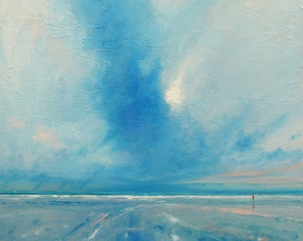 On Holkham Beach Original Oil Painting.