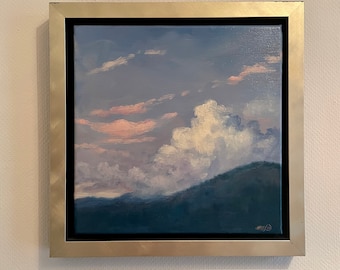 Original oil painting. Cloud Over Beaver Mountain, Adirondacks. Original Oil Painting.