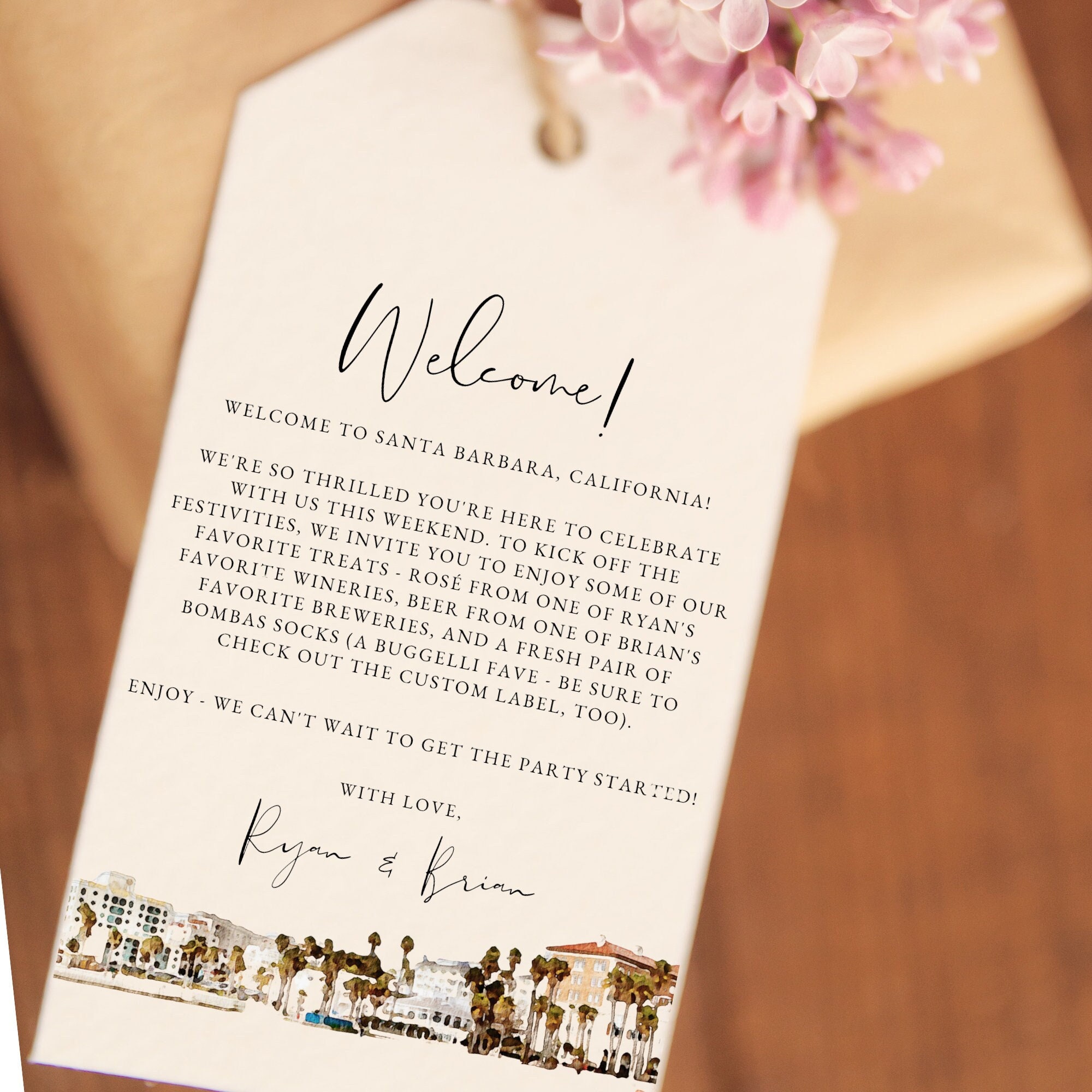 24 ct Hotel Welcome Bag Tags, Welcome Wedding Tags, Destination Wedding  Tags (EC-369-RD)