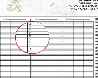 UNDATED 3 Column schedule book, 8am to 6:45pm • appointment book • daily planner • daily appointments