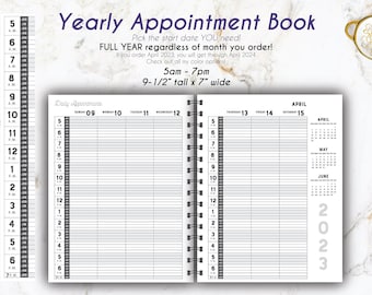 5am start time Hairstylist Appointment book Choose your start date!• weekly • Yearly appointment book • Scheduling • salon