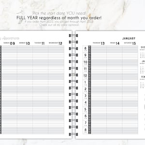 Hairstylist Appointment book Choose your start date!• weekly • Yearly appointment book • Scheduling • salon