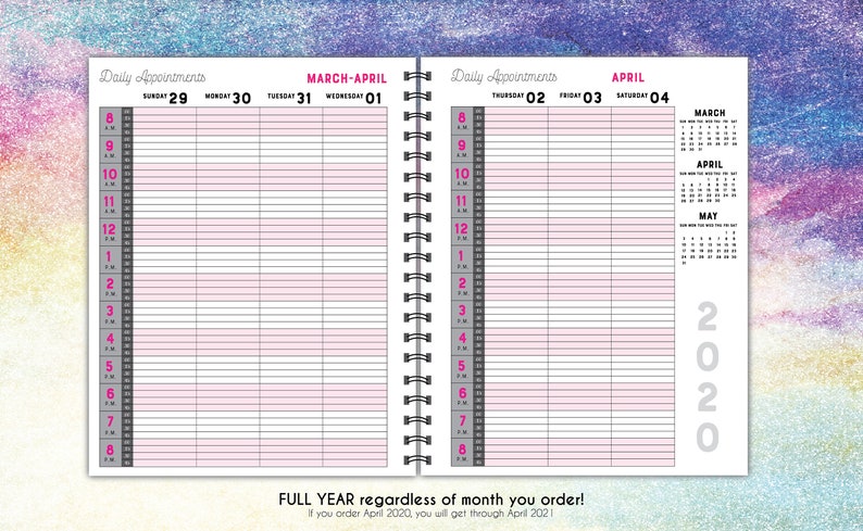 Hairstylist Appointment book weekly Yearly appointment book | Etsy