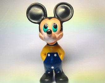 Vintage rubber toy. Rubber toy Mickey Mouse. Walt Disney toy 1960s