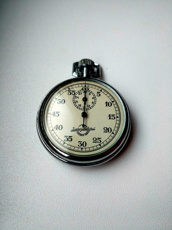 Soviet stopwatch Zlatoust, chronometer USSR, mecha