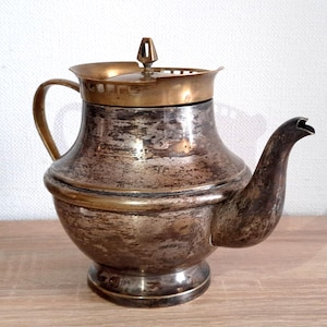 Very rare teapot 1930s.Silver teapot. Teapot. Vintage teapot.Kettle. Metal teapot.Gift. Kitchen decor. Coffee kettle.Milk kettle.Home decor.