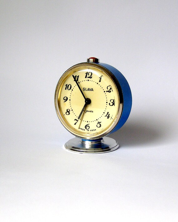 Soviet Alarm Clock Desk Clock Ussr Vintage Clock Slava Etsy