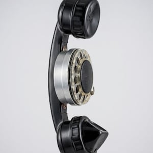 Vintage Soviet Lineman's Test Set Telephone. USSR Signalman Handset with Rotary Dial. Soviet Bakelite Communication Tool.