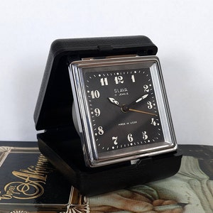 Sveglia da viaggio vintage. Scrivania con orologio Orologio Slava sovietico. Orologio Decorazioni per la casa Decorazioni per ufficio.
