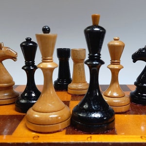 Torneo de ajedrez soviético. Juego de ajedrez URSS. Ajedrez antiguo de madera. Juego de ajedrez de gran maestro.