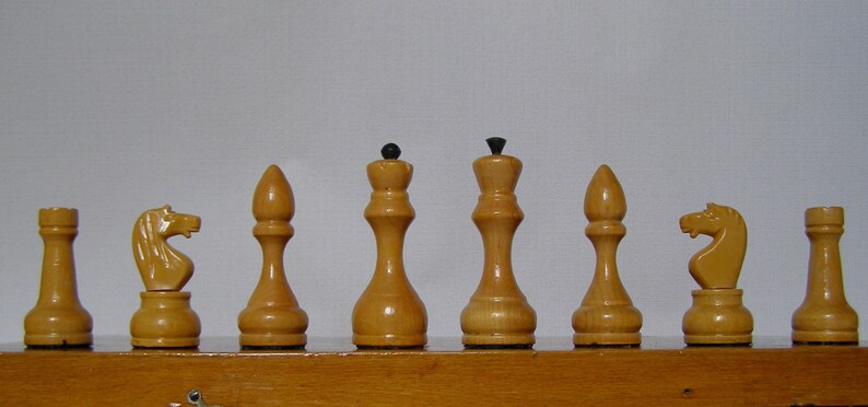 Soviet Wooden chess Vintage chess Vintage chess Wooden soviet chess set Chess USSR Soviet chess