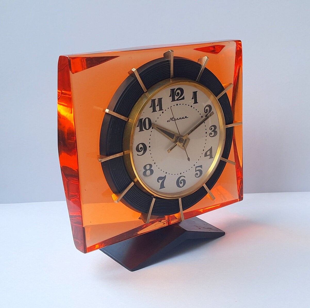Soviet mantel clock Molnija. Molnija table clock. Desk clock Etsy