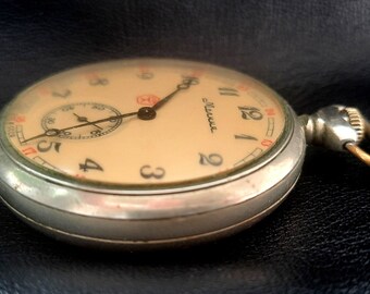 Reloj de bolsillo, reloj de bolsillo soviético, lobo, lobos, reloj