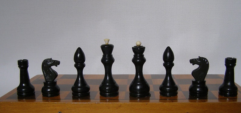 Soviet Wooden chess Vintage chess Vintage chess Wooden soviet chess set Chess USSR Soviet chess