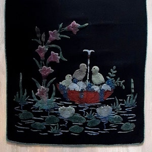 Wall carpet of the USSR. Vintage carpet of the USSR. Embroidery.