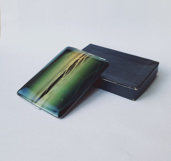 Vintage soviet cigarette case. Cigarette box USSR.