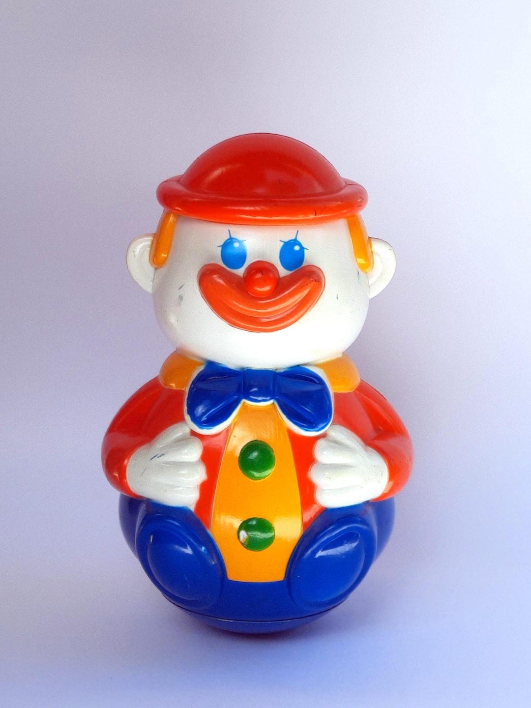 Large Roly Poly Soviet Roly-poly Clown70s. Rare Color. Large Roly-poly. Soviet Roly ...