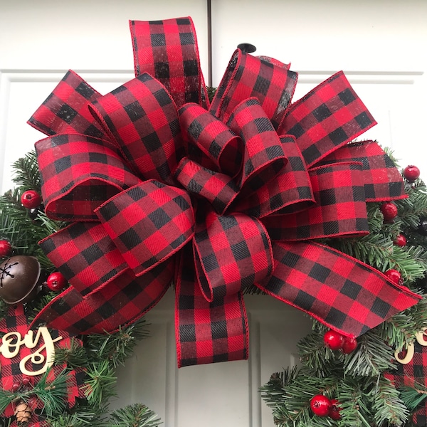 Christmas Wreath Bows Etsy