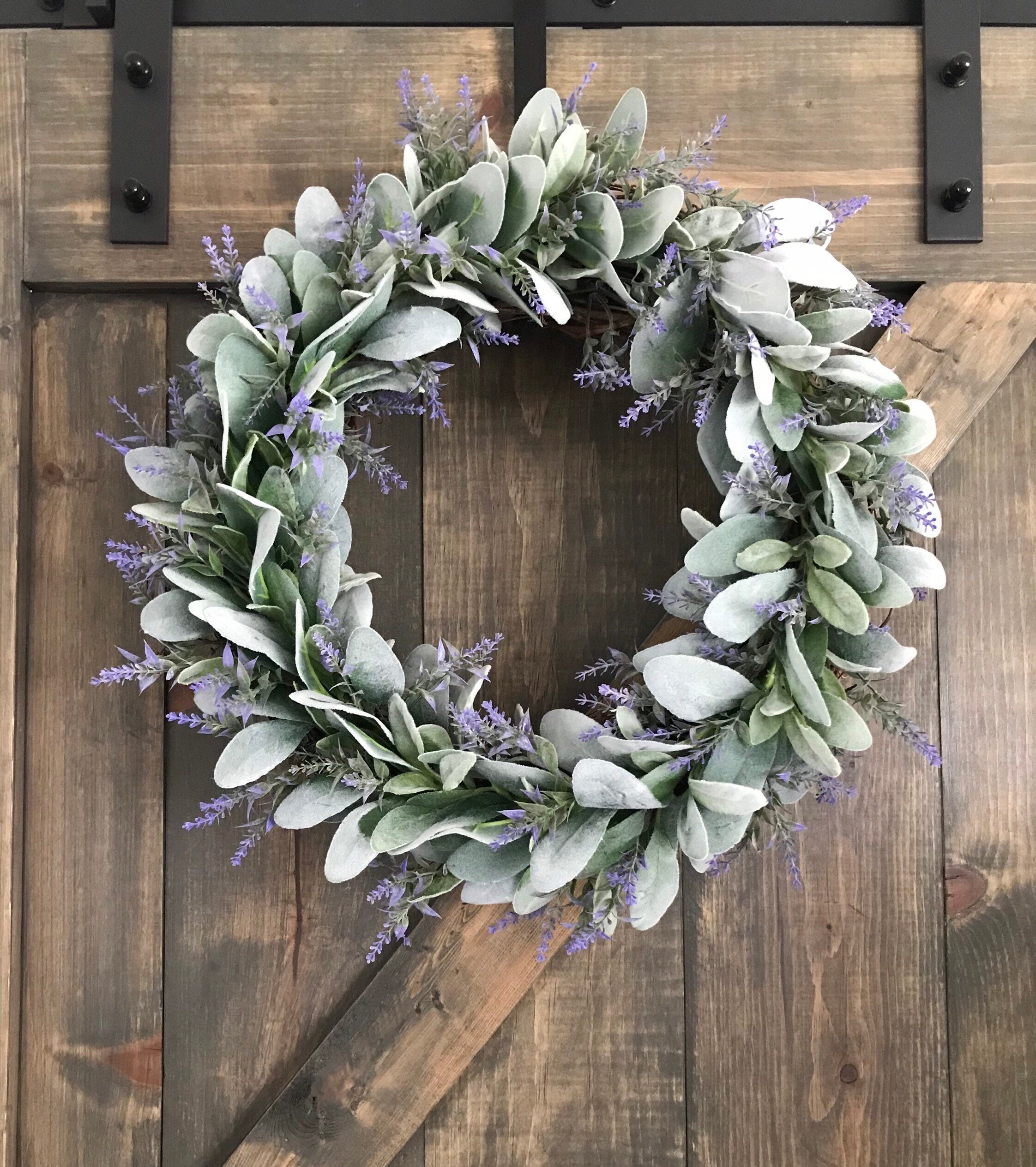 Easter Wreath Front Door Wreath Farmhouse Wreath Farmhouse Lavender Wreath Lavender Wreath Spring Wreath Summer Wreath
