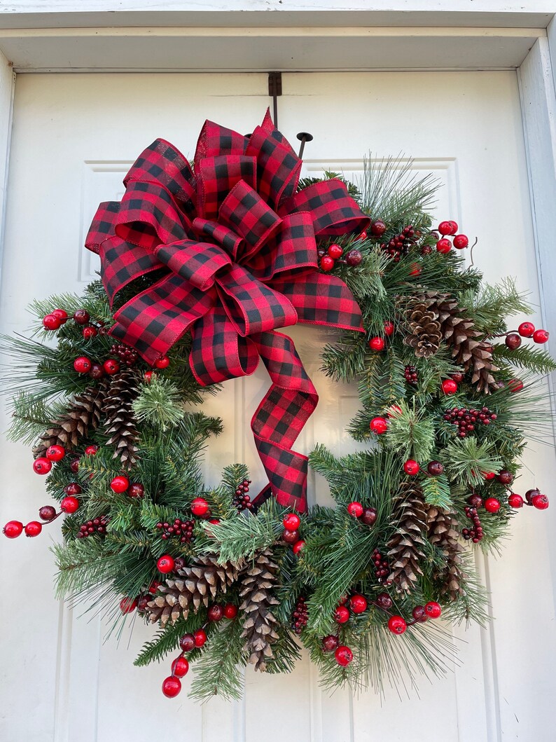 Christmas Wreaths for Front Door Winter Wreath Etsy