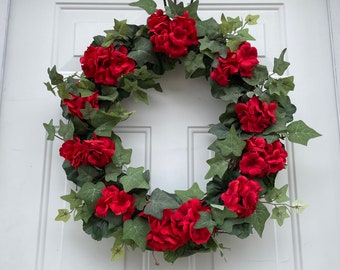 Summer Wreaths For Front Door, Geranium Wreaths