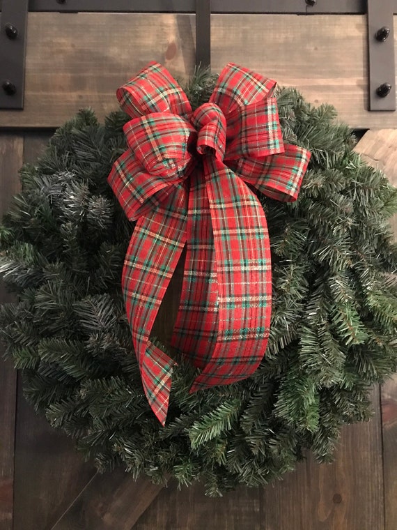 Christmas Wreath Bow Winter Wreath Bow Swag Bows Garland Bow